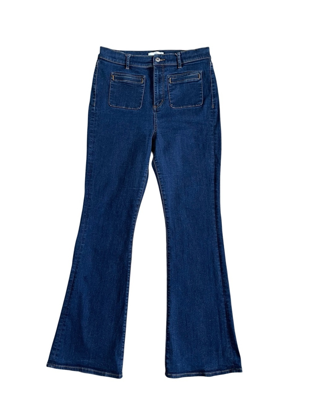 Loft The Slim Flare Jeans Women’s Size 30/10 Super High Rise Boho Festival